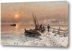   Картина Зимняя рыбалка