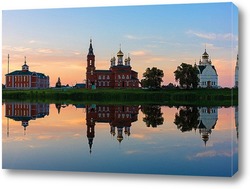  The temple of Nicholas the Wonderworker on the bank of the river..	