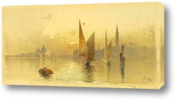    Вид Венеции на закате