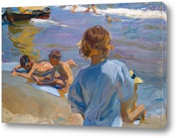   Постер Дети на пляже.Валенсия