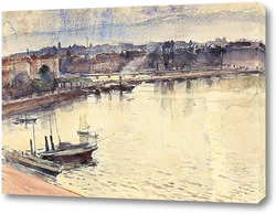   Картина Женева. Озера и молодежный мост, 1895