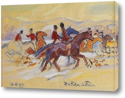  Упряжка лошадей в 1909