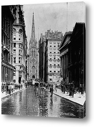    Уолл Стрит и церковь Святой Троицы,1894г.