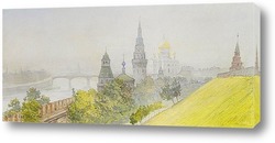   Картина Вид на Москву с Кремлем и Спаским собором