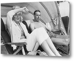    Монро и Димаджио отдыхают на побережье Флориды,1961г.