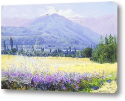   Картина Холмы, поля и люцерны, Чили