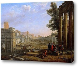   Картина Вид Кампо Ваччино в Риме
