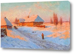    Деревня в зимний период. 1910