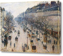   Картина Бульвар Монмартр зимним утром 