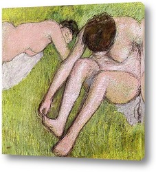  Постер Две купальщицы на траве