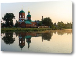  The temple of Nicholas the Wonderworker on the bank of the river.	