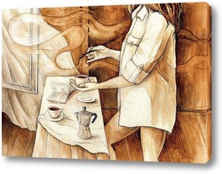   Картина Танец кофейной кисти