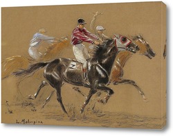  Abstract horse racing