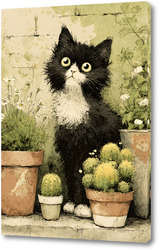  Кот и кактусы