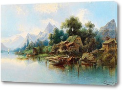   Постер Большое горное озеро