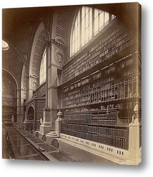   Постер Читальный зал Императорской библиотеки. Париж II. 1870.