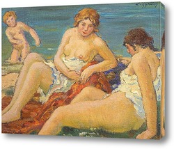  Две женщины и собака, 1912