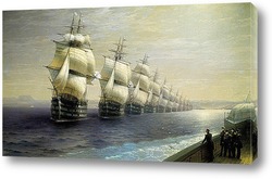   Постер Смотр Черноморского флота в 1849 г