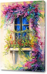   Постер Цветущий балкон