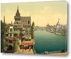    Древний Париж и перспективы мостов, 1900, Париж, Франция