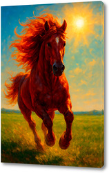   Постер Красный конь