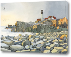   Постер Акварель "Маяк"