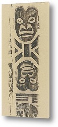  Картина Фриз маски (племя Ноа Ноа) 1895