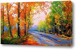   Картина Осенняя дорога