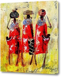    Африканцы в красном.