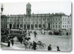  Двухъярусный автобус на площади Петра Первого 1907