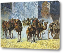   Постер Стадо верблюдов