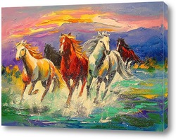   Картина Табун лошадей