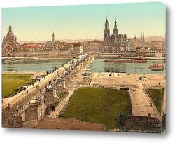   Постер Старый город, Дрезден, Саксония, Германия. 1890-1900 гг