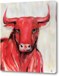   Постер Красный бык