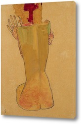  Сидящая обнаженная девушка с рубашкой над головой, 1910