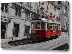   Постер красный трамвай