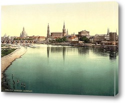   Постер Старый город, Дрезден, Саксония, Германия 1890-1900 гг