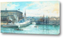  Постер Стокгольмский замок и Норрбро