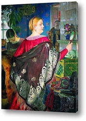   Картина Купчиха с зеркалом. 1920