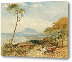   Постер Острова Мария из порта Литл Суон.Тасмания