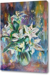    Букет с лилиями