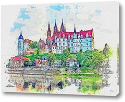   Картина Замок Albrechtsburg castle