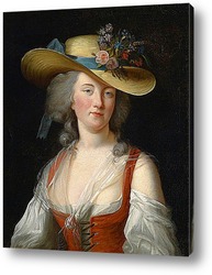    Картина художника 19 века, портрет женщины