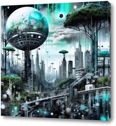   Постер Город в параллельном мире арт 12