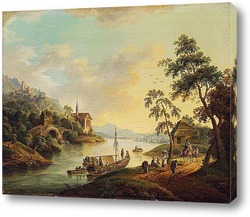   Пейзаж реки Рейн