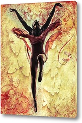   Постер Танцующая балерина 