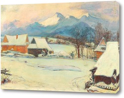   Постер Зимний пейзаж в Закопане