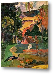   Постер Пейзаж с павлинами. 1892
