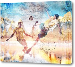   Постер Футбол в горах
