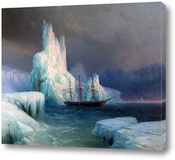   Картина Ледяные горы в Антарктике. 1870